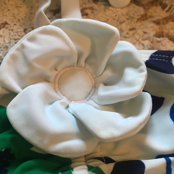 Janie and jack flower swimsuit swim cap green 24 - Picture 5 of 5